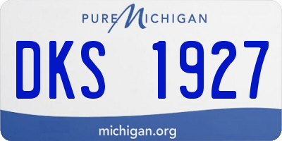 MI license plate DKS1927