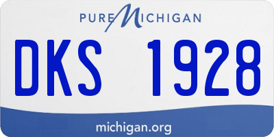 MI license plate DKS1928