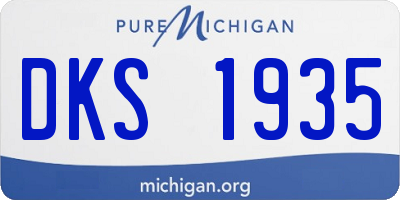 MI license plate DKS1935