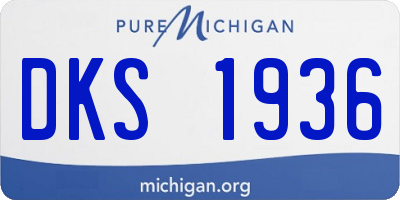 MI license plate DKS1936