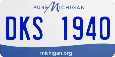 MI license plate DKS1940
