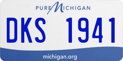 MI license plate DKS1941