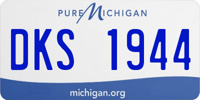 MI license plate DKS1944