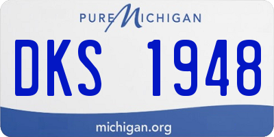 MI license plate DKS1948