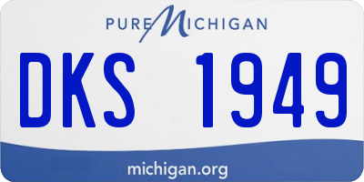 MI license plate DKS1949