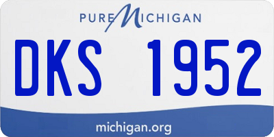 MI license plate DKS1952