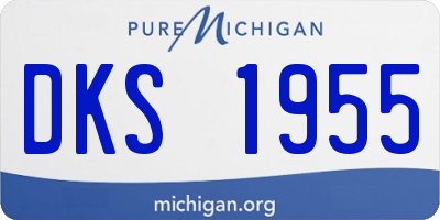 MI license plate DKS1955