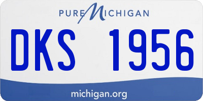 MI license plate DKS1956