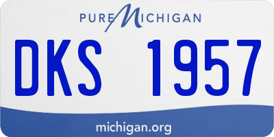 MI license plate DKS1957