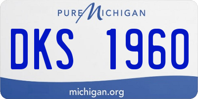 MI license plate DKS1960