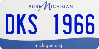 MI license plate DKS1966