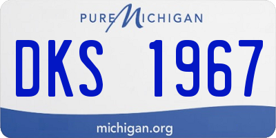 MI license plate DKS1967