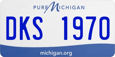 MI license plate DKS1970