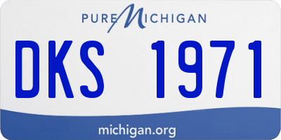 MI license plate DKS1971