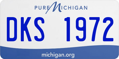 MI license plate DKS1972