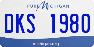 MI license plate DKS1980