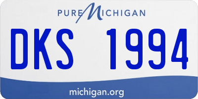 MI license plate DKS1994