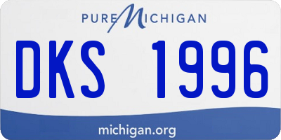 MI license plate DKS1996