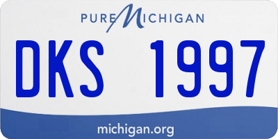 MI license plate DKS1997