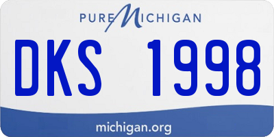 MI license plate DKS1998