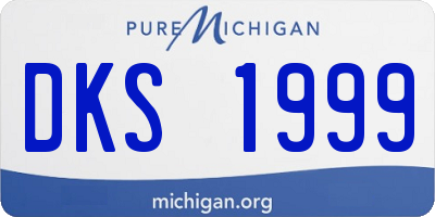 MI license plate DKS1999