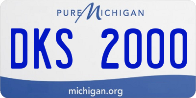 MI license plate DKS2000