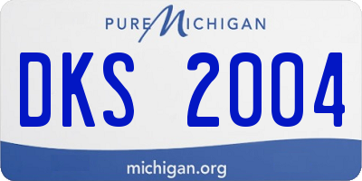 MI license plate DKS2004
