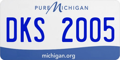MI license plate DKS2005