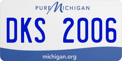 MI license plate DKS2006