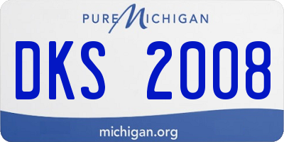 MI license plate DKS2008