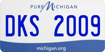 MI license plate DKS2009