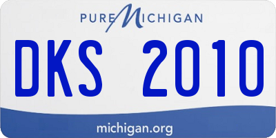 MI license plate DKS2010