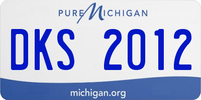 MI license plate DKS2012