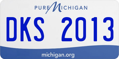 MI license plate DKS2013