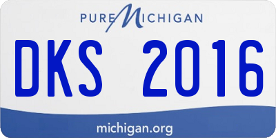MI license plate DKS2016