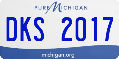 MI license plate DKS2017