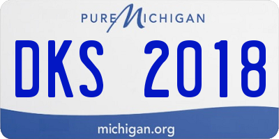 MI license plate DKS2018