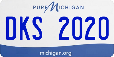 MI license plate DKS2020