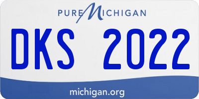 MI license plate DKS2022