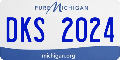 MI license plate DKS2024