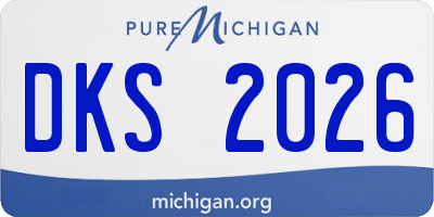MI license plate DKS2026