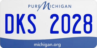 MI license plate DKS2028