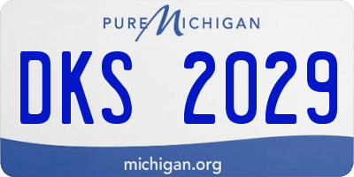 MI license plate DKS2029