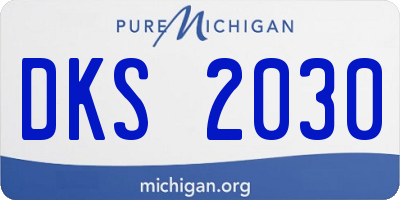 MI license plate DKS2030