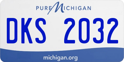 MI license plate DKS2032