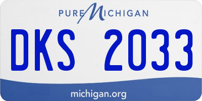MI license plate DKS2033