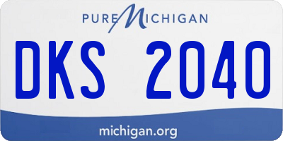 MI license plate DKS2040