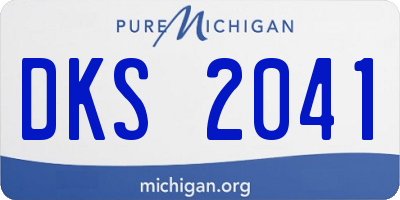 MI license plate DKS2041