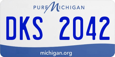MI license plate DKS2042
