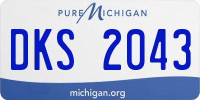 MI license plate DKS2043